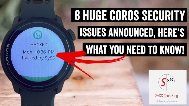 Every COROS watch has a major vulnerability exposing your private data